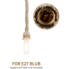Lampa wisząca w stylu vintage z liny konopnej 1m [22250000728]